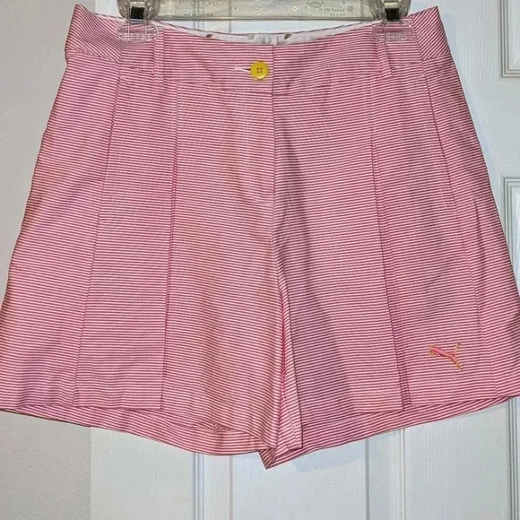 Puma Golf Skort Women's Size 6 Pink Striped‎ Athletic Pleated NWOT - Picture 1 of 5